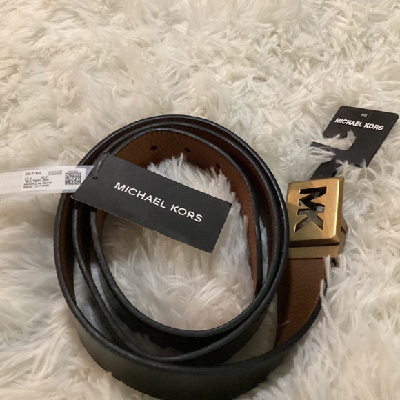 Michael Kors Customized Belt, Color Luggage (brown),Black NWT
